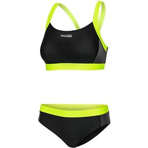 Aqua Speed Bikini Set Women | Two Piece Sport | Two Piece Swimsuit Women | Bikinis Beachvolleyball | sporty Swimwear | Swimikini Women | Pool | Black-Light Green, Size 42 | Naomi
