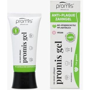 promis gel natuurlijke tandgel voor optimale bescherming tegen tandplak en tandsteen | 99% NATURAL | TESTED & CERTIFIED | VEGAN | duurzame suikerriet tube | gerecycleerde verpakking