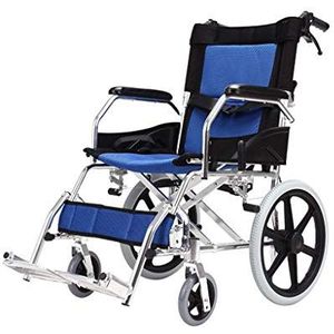 Rolstoelen Inklapbaar Aluminium met begeleideraandrijving Lichtgewicht en opvouwbaar Draagbaar transportvervoer met handremmen