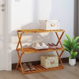 DIGBYS 3-Tier Vouwplank Bruin 70x31x63 cm Massief Hout Acacia