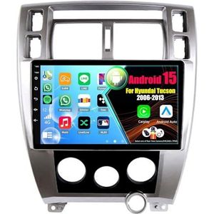 Android 15 2 Din Autoradio 9in Auto Stereo voor Hyundai Tucson 2006-2013 met Draadloze Carplay Android Auto Bluetooth GPS Navigatie(8Core(2+32GB))