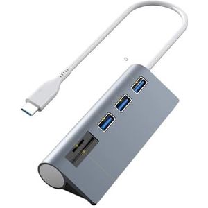 USB C-hub met SD/TF-kaartlezer-splitter for computeraccessoires USB-adapter 5-poorts USB 2.0-hub(USB C HUB with SD TF)