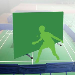 Opvouwbare Tafeltennistafel, Clubgame-omranding Obstakelblok Zelftraining Privacy-scheidingsscherm Geschikt For School-, Stadion- En Clubcompetities (Color : Green, Size : 140x75CM-1PCS)