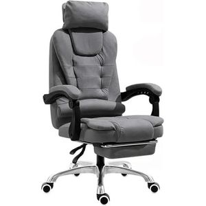 Bureaustoel 360° draaibare bureaustoelen Verstelbare hoek 90-155° Ligstoel met voetsteun Stoel Aluminium bureaustoel