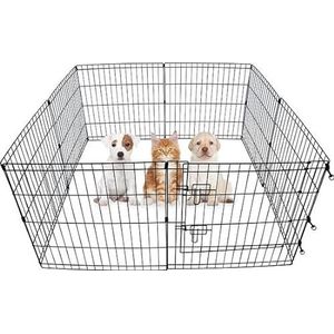MaxxPet Puppyren - Puppykennel - Puppybox - Konijnenren - Opvouwbaar - 8 delig (76 x 61 cm)