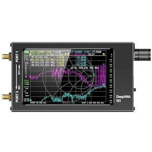 Antenne-analysator, DeepVNA-101 4,3 inch antenne-analysator 10k-1,5GHz SWR-meter VHF UHF-netwerk HW3.2 IPS LCD + metalen behuizing, voor netwerkkabeldiagnostiek