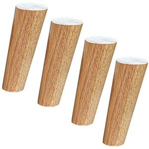 Massief houten meubelpoten, sofa voeten, Set van 4 bankpoten, for kledingkasten, tafel, stoel, theekast, kaptafel, met montageplaat en schroeven, houtkleur (schuin 25 cm (9,8 inch)) (Color : Slanted