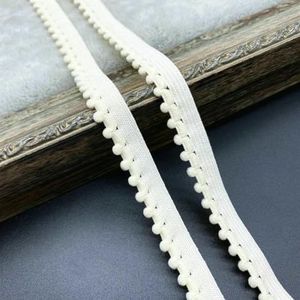 10mm elastische band Nylon lint Ondergoedbandjes BH-band Jurk Naaiwerk Kanten rand Kledingaccessoire Haarbanden DIY-Beige-5 yards