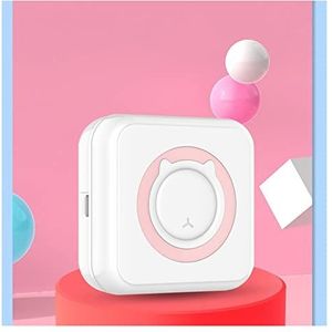 WMMNHY Mini draagbare thermische printer papier fotozak thermische printer afdrukken draadloos BT Verbind printers foto lable(Pink)