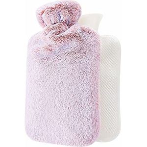 DieffematicRSD Warmwaterkruik Warmwaterkruikbed Warme taille Warme rug Warmwaterkruik met superzachte pluche materiaalhoes (Color : Chocolate)