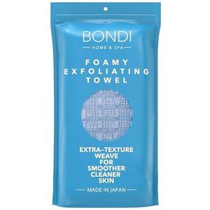 BONDI HOME SPA - Exfoliërende lichaamshanddoek - Extra schuimende rugscrubber voor een gladde huid - Made in Japan
