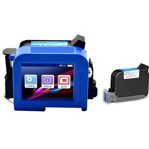 voor Datum Barcode Batchnummer Logo QR-code Draagbare mini-etikettenprinter 12,7 mm handheld batchnummer QR-code vervaldatum verpakkingszak printencoder(Printer-black ink)