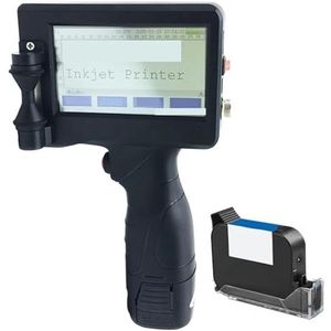 Handheld Printer Handheld Inkjetprinterkit Vervaldatum Logo Draagbare Printer Touchscreen-drukmachine Plastic Zak Glazen Fles Afdrukken Efficiënt Helderheid(1 Printer 1 Ink)