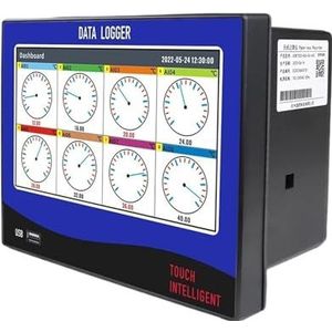 Datalogger Papierloze datalogger met touchscreen van 1 tot 16 kanalen, 16 universele ingangskanalen, RS485-uitgang 0,2% FS voor verwerking (15 kanalen)