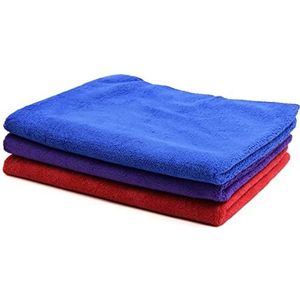 XYWHPGV 3st 400GSM 65 x 33cm Blauw Rood Paars Multi-gebruik Waterabsorberende Microfiber Car Cleaning Handdoek(5e0e1 02aa2 3c847 f2410 9c16f 4d1e5