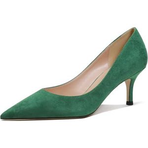 Schoenhakken- Elegante Damespumps - Stiletto-Sexy Naaldhak - Gesloten Puntige Teen - Avond-Feest - Luxe Mode-Schoen Vrouwelijke Hak, 16 Groen, 40.5 EU