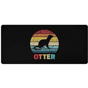 Otter met regenboog kleuren mode bureau muismat antislip gaming muismat accessoires decor 40x90cm