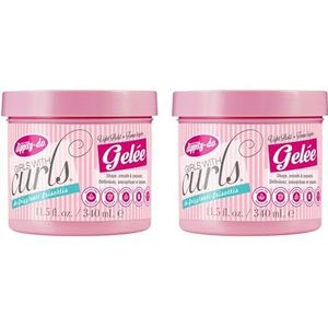 Dippity Do Girls with Curls Light Hold Jelly - Vorm, rechtzetten en scheiden van je krullen - Geformuleerd met aloë, vitamine E en tarwe-eiwit voor kroesvrije en nooit knapperige krullen - 350 ml