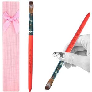 PCAORLEORS Kolinsky Acryl penseel voor nagels, professioneel acryl nagelpenseel voor gelnagels, nail art gereedschap voor nagelverlenging en acryl power (#12)