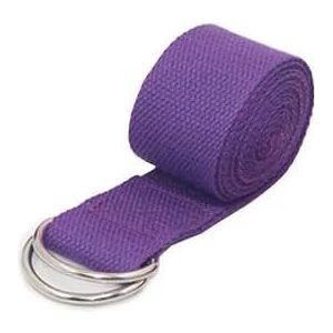 183 x 3,8 cm yogariem, katoen, oefening, yoga-riem, verstelbare geweven stretch D-ringgesp fitness stretchbanden pilatetouw