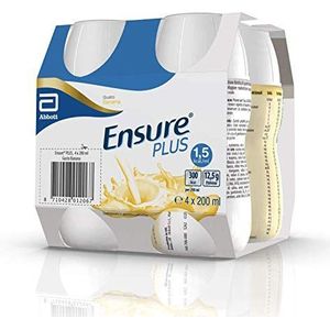 Ensure Plus voedingsstoffen voor dranken, verpakking van 4 x 200 ml, bananensmaak