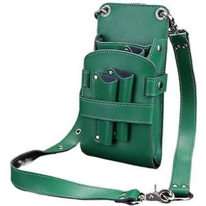 Kapperstas voor uitrusting Haarschaar Tas Clips Tas Kappersschaar Holster Tas Houder Koffer Met Heupriem Kapperstas(Green)