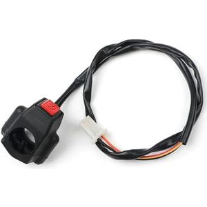 LED Stuurschakelaar 22 Mm Duurzame ATV-motorfiets Dual Sport Quad Starthoorn Kill-off Stopschakelaar Motoraccessoires Bedieningshendelschakelaars(Flameout Red)