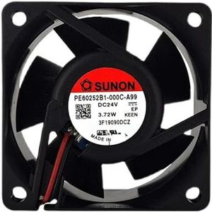 PE60252B1-000C-A99 6025 DC 24v 3,72w 6900rpm quasi-bal axiale koelventilator 6cm koeler