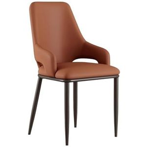 Maaltijd Stoelen Keuken Eetkamerstoelen Set van 4 PU Lederen Moderne Gevoerde Stoel Zijstoel met Metalen Poten for Kantoor Lounge Eetkamer Keuken Slaapkamer(I)