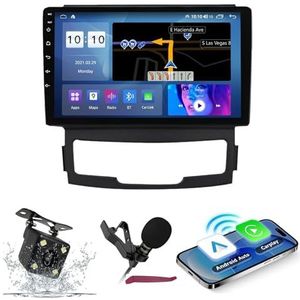 Android 14 Auto Stereo Navi voor Ssangyong Korando (2010-2013) 9 ""QLED-scherm Autoradio met draadloze carplay Android Auto GPS-navigatie met Bluetooth 5.0 HIFI FM 5G-WiFi SWC RDS MIC,M200s