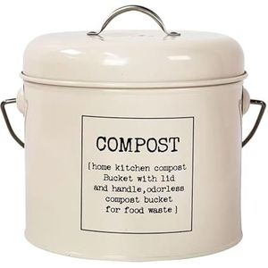 LOVIVER Voedselcomposter Prullenbak Eco-vriendelijk voor voedselafval Keuken Compostbak Compostemmer voor badkamer Slaapkamer Keukenkast