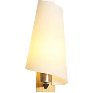 Wandlamp Voor Woonkamer Scandinavische Stijl Houten Decoratieve Wandkandelaar Glas Lampenkap Beugel Licht Slaapkamer Woonkamer Gangpad Wandlamp Binnen