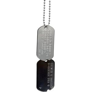 James Bucky Barnes x Steven Rogers 'America' WWII Style Militaire Dog Tags - Notched pre 1965 WW2 - Roestvrij staal - Ketting Inbegrepen