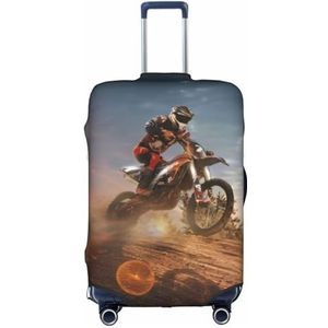 Amrole Bagagehoes Koffer Cover Protectors Bagage Protector Past 45-70 Inch Bagage Tijger Liggend Op Hout, Motorcross, XL