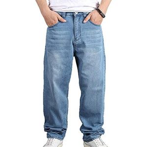 Hip Hop Baggy Jeans Denim Street Dance Skate Broek, blauw, 32