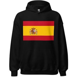 Pixelforma Hoodie met vlag van Spanje, Zwart, L