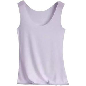 Tdvcpmkk Dames Ice Silk Naadloos Vest Basic Mouwloos O-hals Racer Tank Dun Shirt Yoga Vest Ondershirt, Gray9, XL