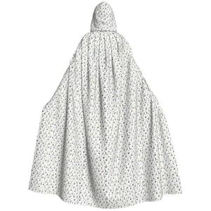WURTON Streep En Lichte Print Hooded Mantel Lang Voor Carnaval Cosplay Kostuums 185cm, Carnaval Fancy Dress Cosplay