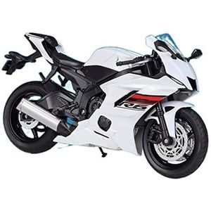 Voor Yamaha YZF-R6 1:12 Legering Racing Model Simulatie Gegoten Metalen Straat Motor Model Collecto Jongen Gift Motorfiets modellen (Color : White, Size : 1)