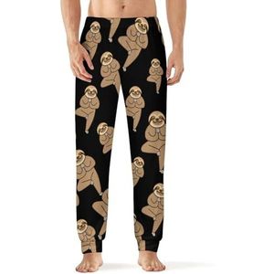 Yoga Luiaard Heren Pyjama Broek Zachte Lounge Bottoms Met Pocket Slaap Broek Loungewear