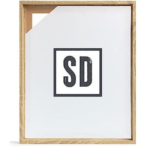 BTSAE Schaduwvoeglijst 60 x 80 cm, houten lijst voor canvas, MDF fotolijst voor canvas/spieraam, gemakkelijk afneembaar voor verandering van motief, zwarte canvas lijst (zwart, 60 x 80 cm