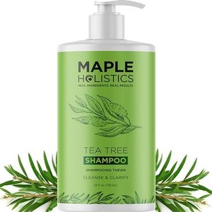 Tea Tree Oil Shampoo Sulfate Free - Deep Cleansing Vegan Tea Tree Shampoo for Oily Hair and Scalp - Daily Clarifying Shampoo for Build up with Rosemary Essential Oil for All Hair Types 25 Fl Oz