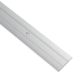 Gedotec Alu overgangsprofiel vlak vloerprofiel deur overgangsrail laminaat - parket - vinyl UVM. | breedte 37 mm | drempel geperforeerd | aluminium zilver geanodiseerd | 1 stuk - afwerkprofiel 100 cm