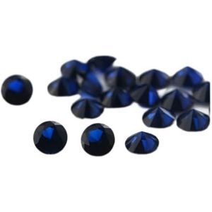 Fluoriet Grootte 1mm ~ 3mm Ronde Cut 114 # Blauwe Steen Synthetische Spinel Blauwe Steen voor Sieraden Natuurlijke Kristal Ruwe), 3mm (500pcs)