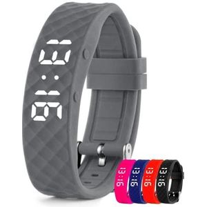 Tabtime - Horloge - Grijs - Modern - Met Trilalarm en Herinnering