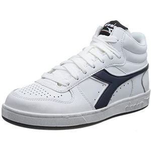 Diadora Magic Basket Demi Icona Sneakers voor volwassenen, uniseks, White Blue Caspian Sea, 41 EU