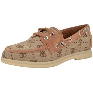 Guess Yomaya bootschoen voor dames, middenbruin suède logo 210, 40 EU