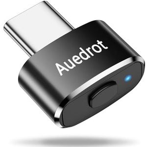 AUEDROT Mouse Jiggler USB-C muisbeweger niet detecteerbaar, metalen schakelaarknop, plug & play, houdt PC/laptop wakker, zwart