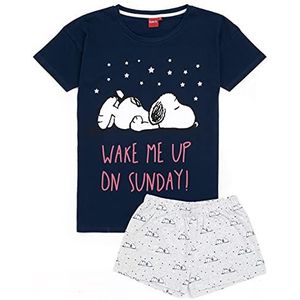 Snoopy Pyjama's dames Womens Top lange of korte bodemopties Navy PJ's L