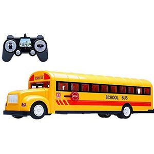 2,4 GHz afstandsbediening auto Rc schoolbus afstandsbediening bus elektrische campusbus modelbus speelgoed Rc-auto schoolbus met afstandsbediening voertuigtransporter startdeur met